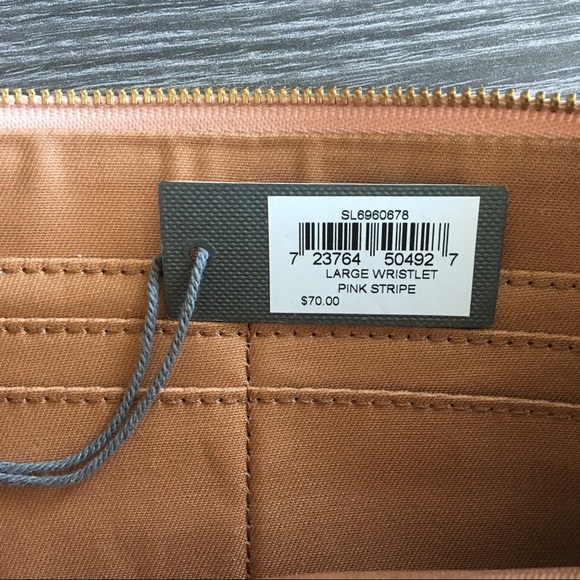 Fossil Pink Stripe Large Clutch - Picture 12 of 12